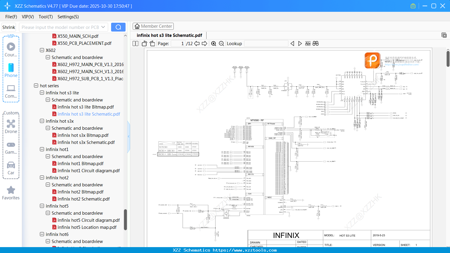 Infinix Hot S3 Lite Schematic